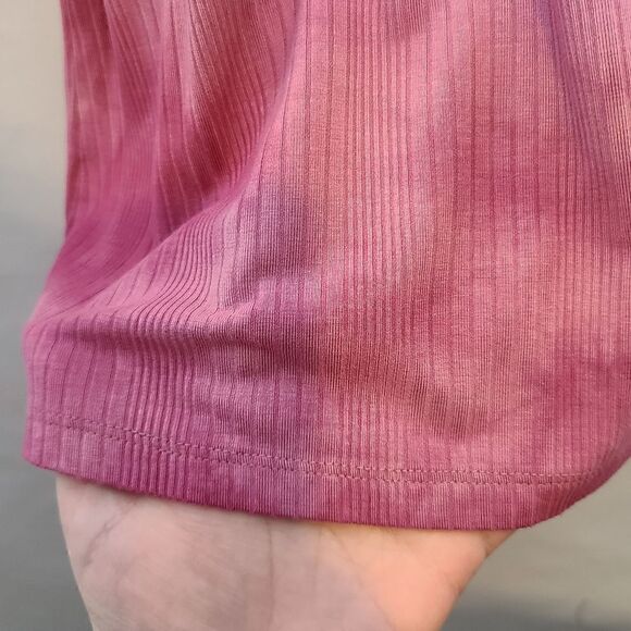 2X 18W 20W Torrid Rib Crew Neck Tee Tiedye Pink Purple Slim Fit Y2K Summer Plus - Picture 3 of 7